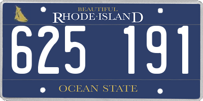 RI license plate 625191