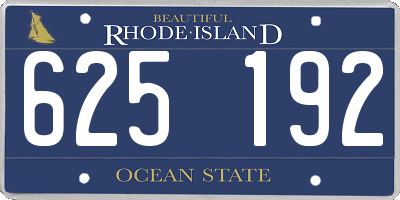 RI license plate 625192