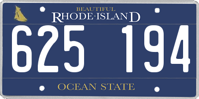 RI license plate 625194