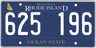 RI license plate 625196