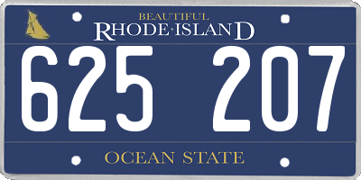 RI license plate 625207