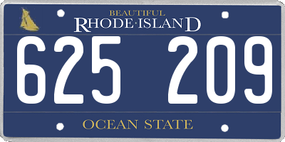 RI license plate 625209