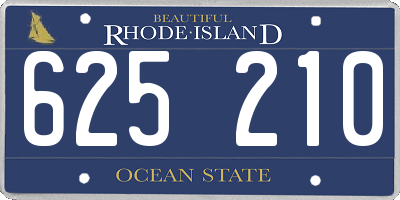 RI license plate 625210