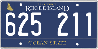 RI license plate 625211