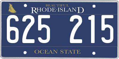 RI license plate 625215