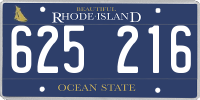 RI license plate 625216