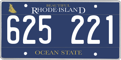 RI license plate 625221