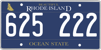 RI license plate 625222
