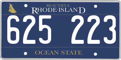 RI license plate 625223