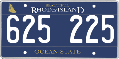 RI license plate 625225