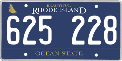 RI license plate 625228