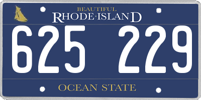 RI license plate 625229