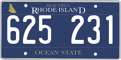 RI license plate 625231