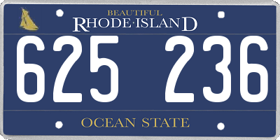 RI license plate 625236