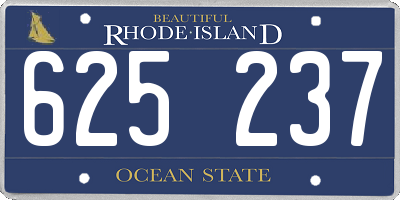 RI license plate 625237