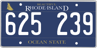 RI license plate 625239