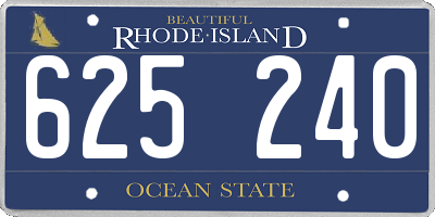 RI license plate 625240