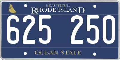 RI license plate 625250