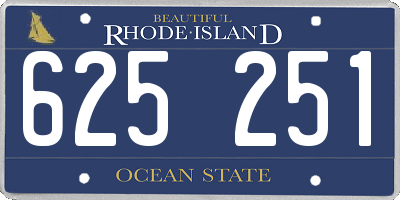 RI license plate 625251