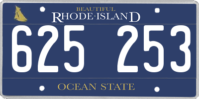 RI license plate 625253