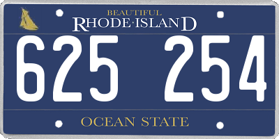 RI license plate 625254