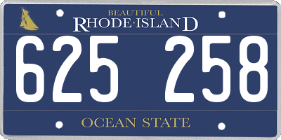 RI license plate 625258