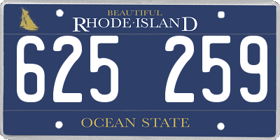 RI license plate 625259