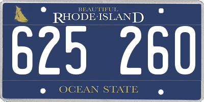 RI license plate 625260
