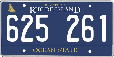 RI license plate 625261