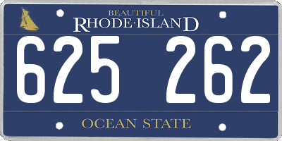 RI license plate 625262