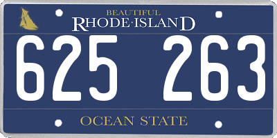RI license plate 625263