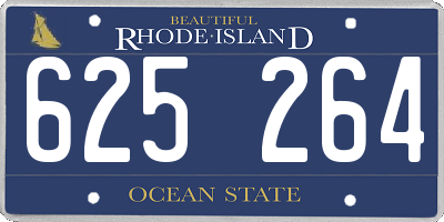 RI license plate 625264