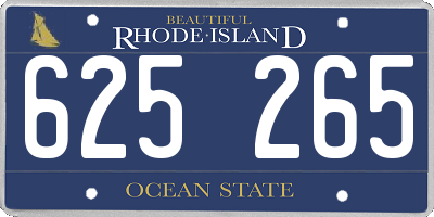 RI license plate 625265