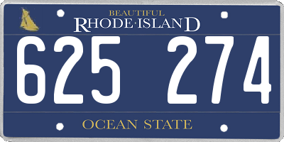 RI license plate 625274