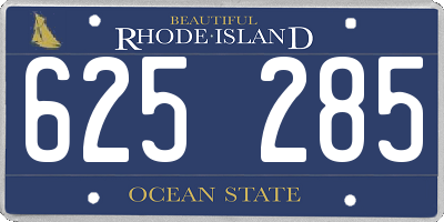 RI license plate 625285