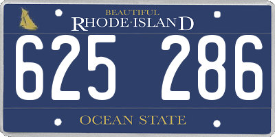 RI license plate 625286