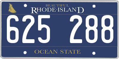RI license plate 625288