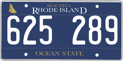 RI license plate 625289