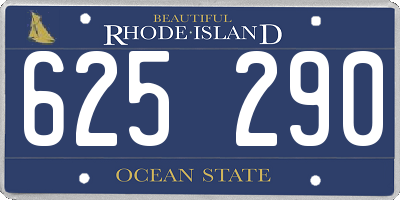 RI license plate 625290