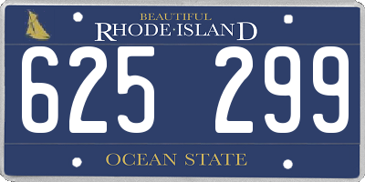 RI license plate 625299
