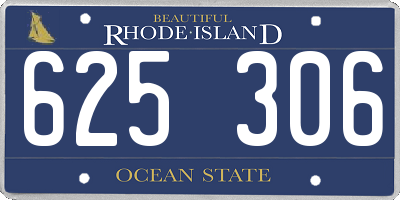 RI license plate 625306