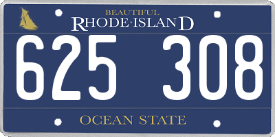 RI license plate 625308