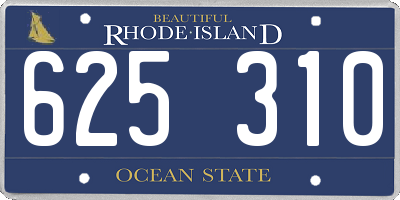 RI license plate 625310