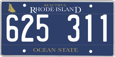 RI license plate 625311