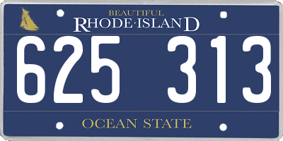RI license plate 625313