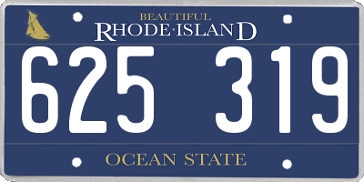RI license plate 625319