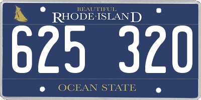 RI license plate 625320