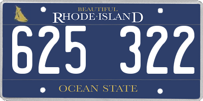 RI license plate 625322
