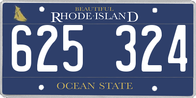 RI license plate 625324
