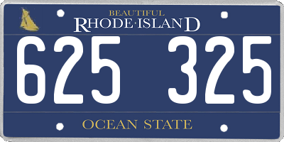 RI license plate 625325